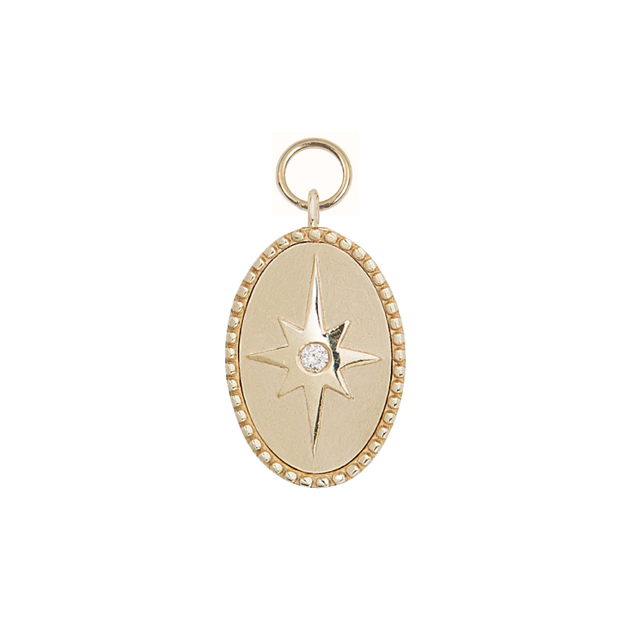 10k Gold Compass Pendant Necklace