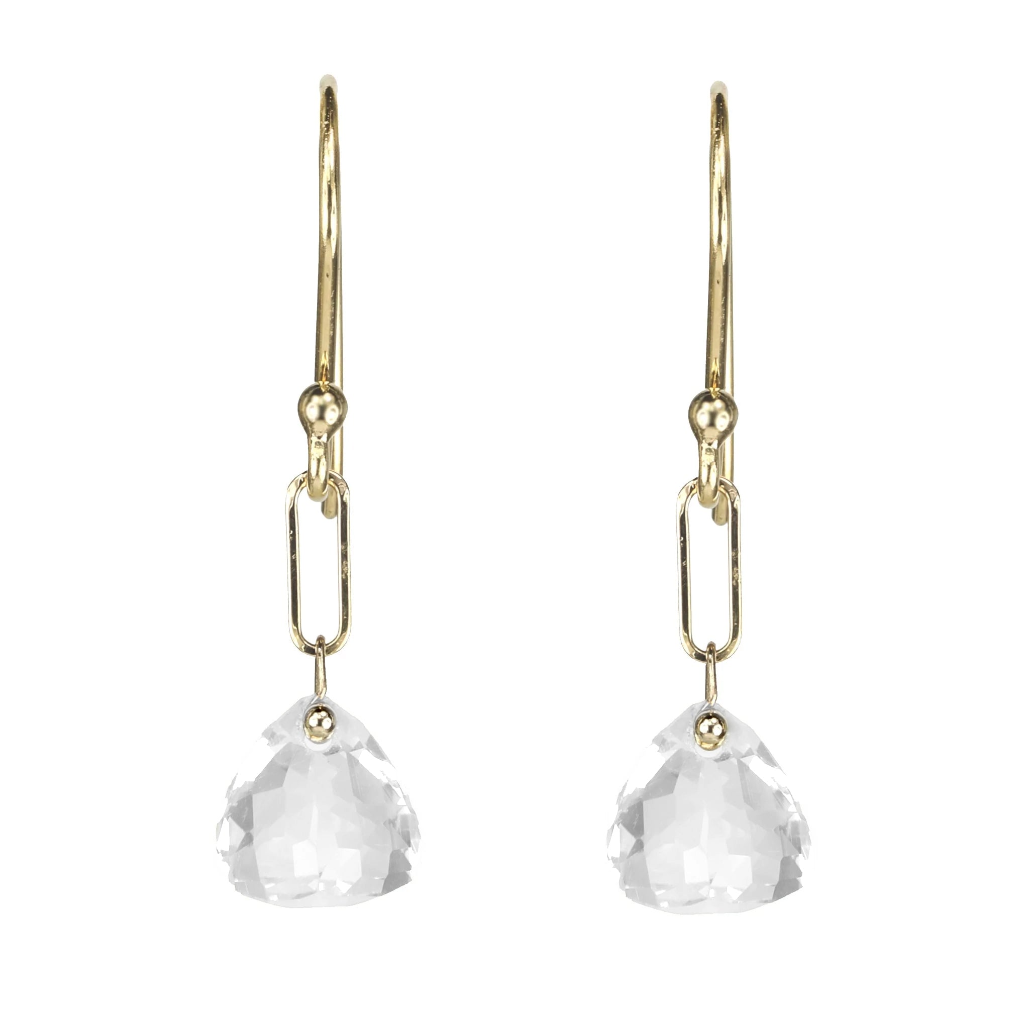 Clear Crystal Drop Earrings