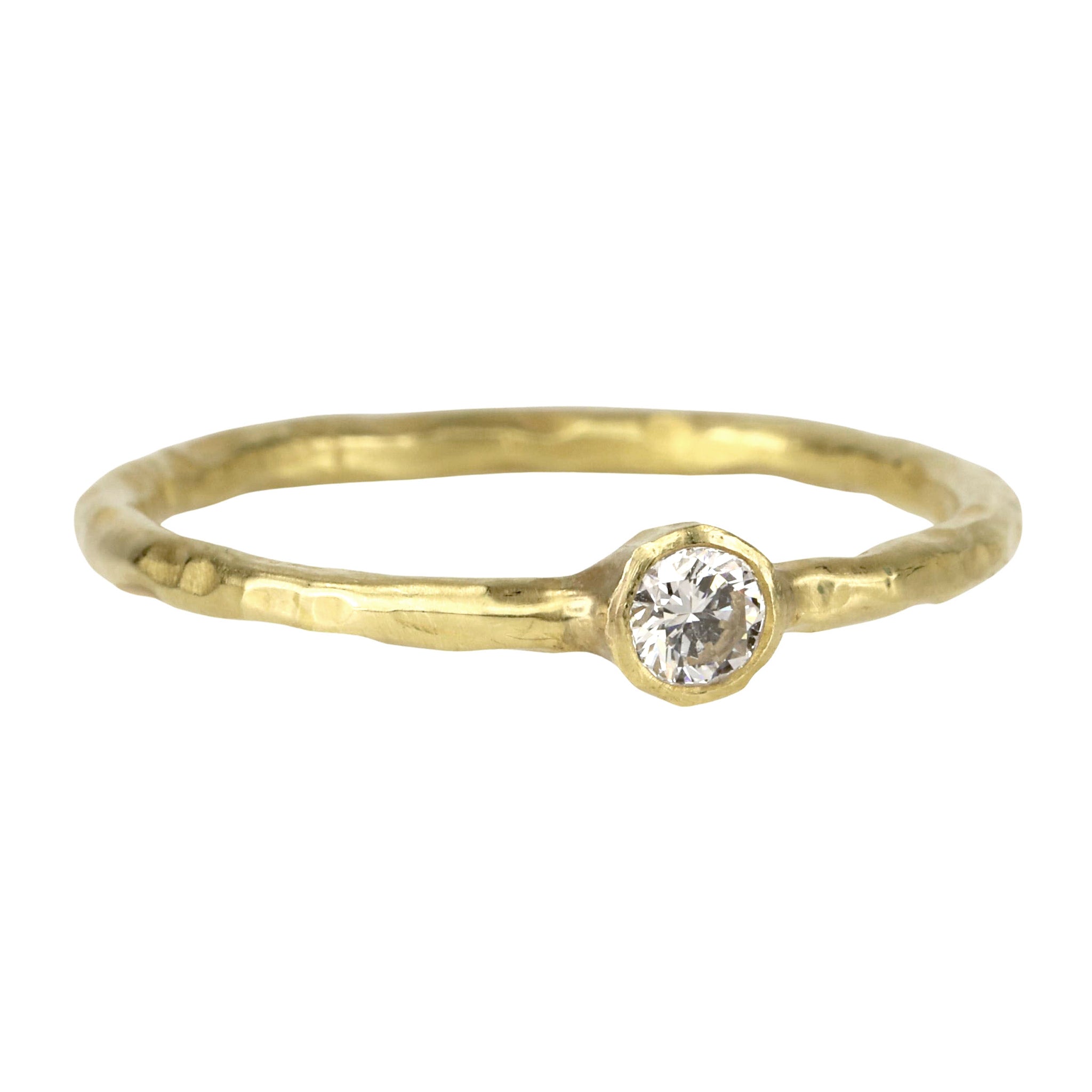 Yasuko Azuma 18K Gold Ring with Four Prong-Set Colorless Diamonds – Peridot  Fine Jewelry