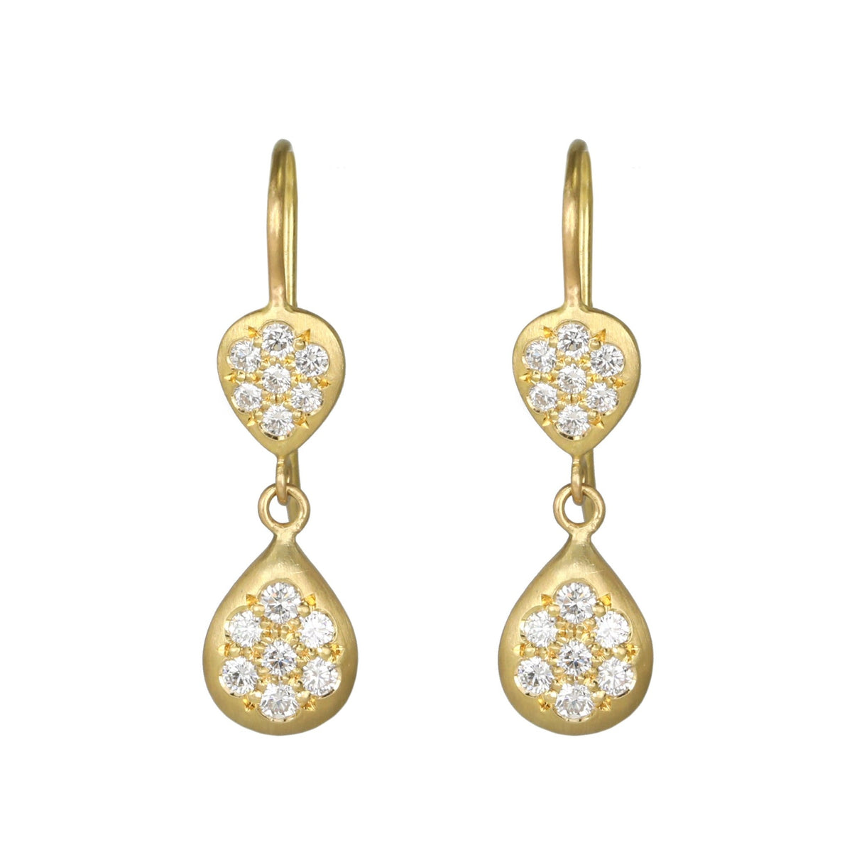 Caroline Ellen Small Gold and Pave Diamond Hoop Earrings – Peridot