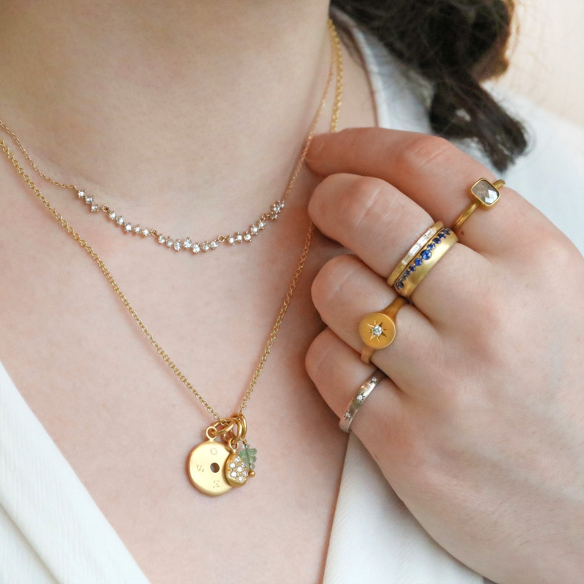 Jacquie Aiche Gold, Multi-Stone and Cord Pendant Necklace - Men Necklaces - One Size