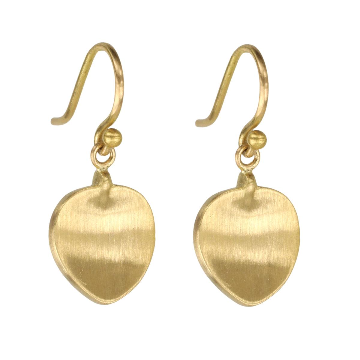 Louis Feraud Gold Tone Textured Leaf Earrings Lightweight Clip On