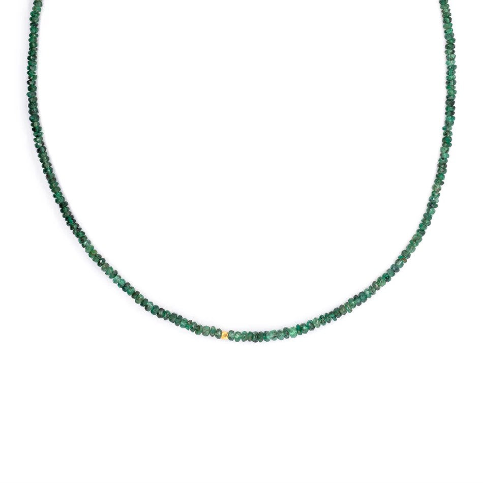 GEM EMPORIUM Tourmaline & Emerald Beads Necklace Certified 5 Line Beaded  Necklace Beads Choker Strand Handmade for Women and Girls/Beads Jewelry for