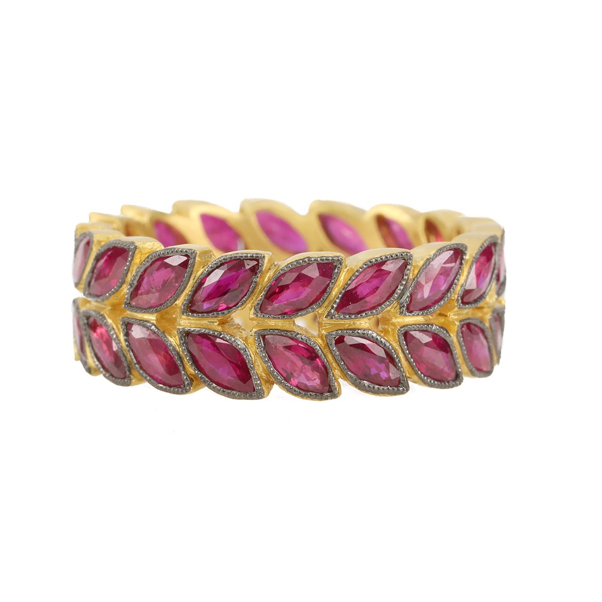 Cathy Waterman Blackened 22K Gold Ruby 