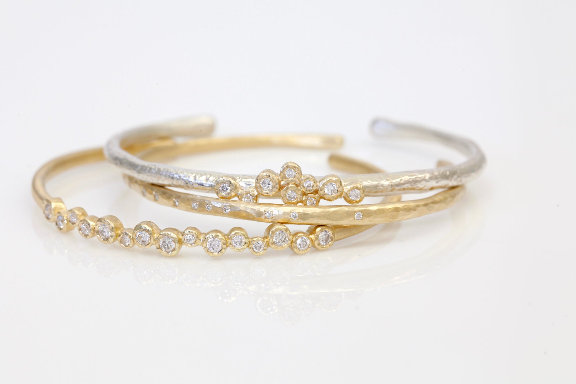 Gold and Diamond Cuff Bracelet