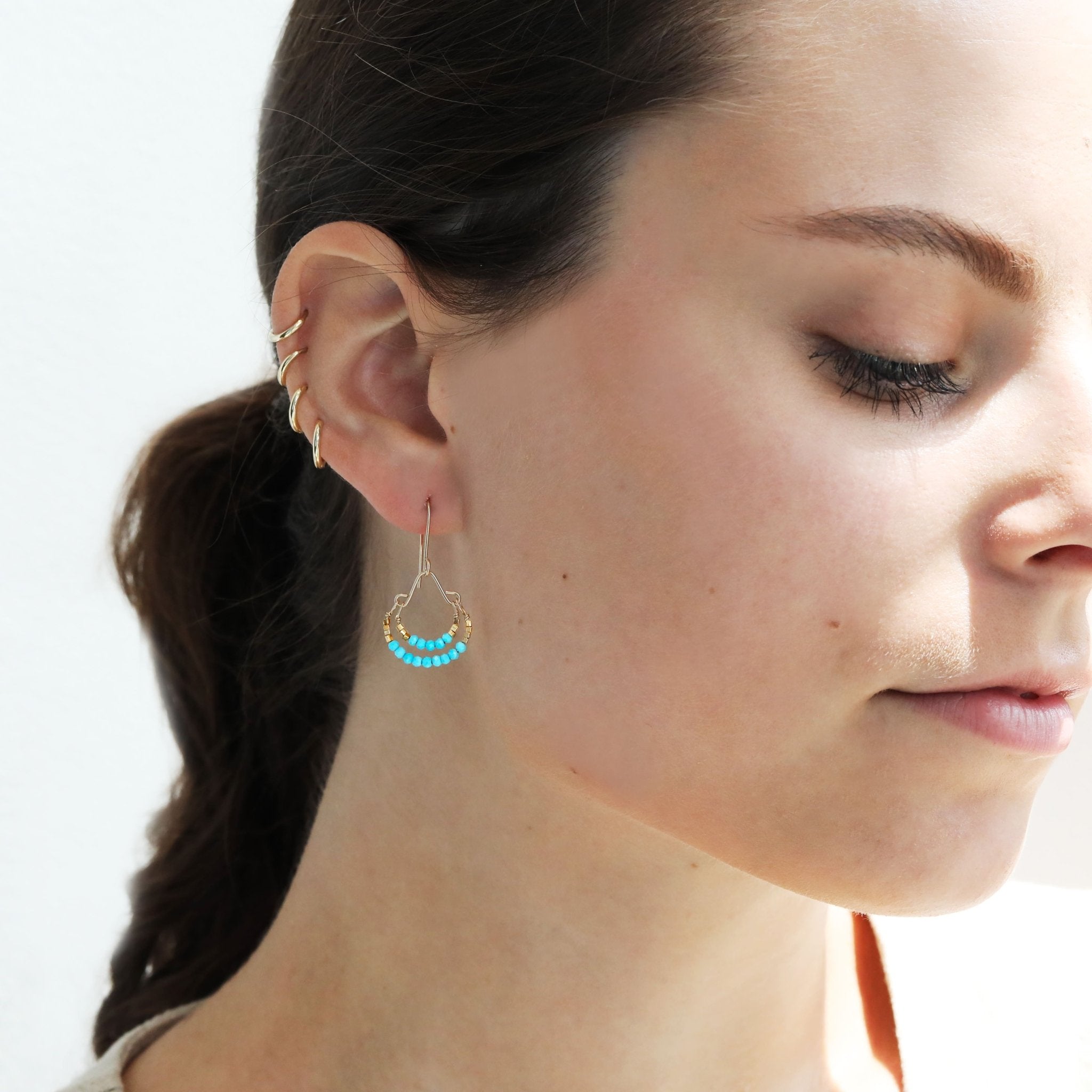 Turquoise Hoop Earrings