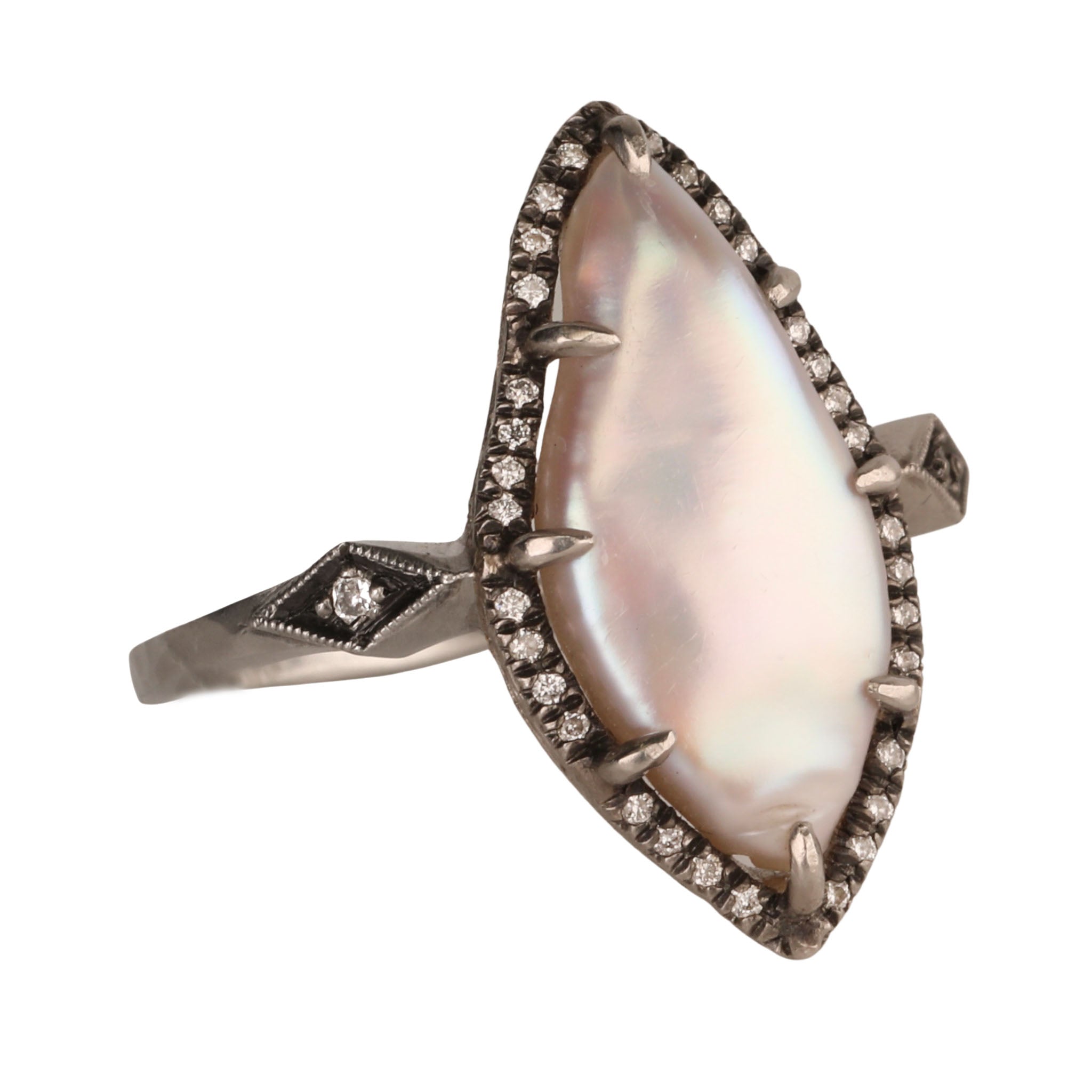 Lace Pearl Diamond Ring – Chérie Jewels