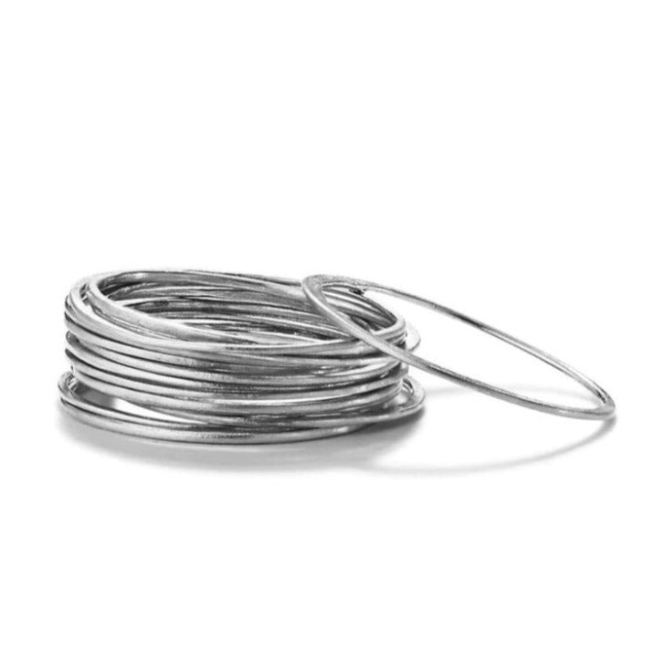 Men's Simple Sterling Silver Jewelry Set