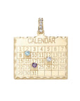 10K Gold "1960s Calendar" Multi - Date Customizable Pendant - Peridot Fine Jewelry - Zahava