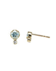 10K Gold Birthstone and Diamond Studs - Peridot Fine Jewelry - Zahava