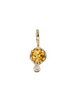 10K Gold Birthstone Charm with Diamond Drop