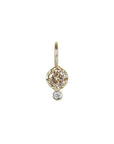 10K Gold Birthstone Charm with Diamond Drop