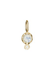 10K Gold Birthstone Charm with Diamond Drop