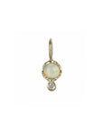 10K Gold Birthstone Charm with Diamond Drop