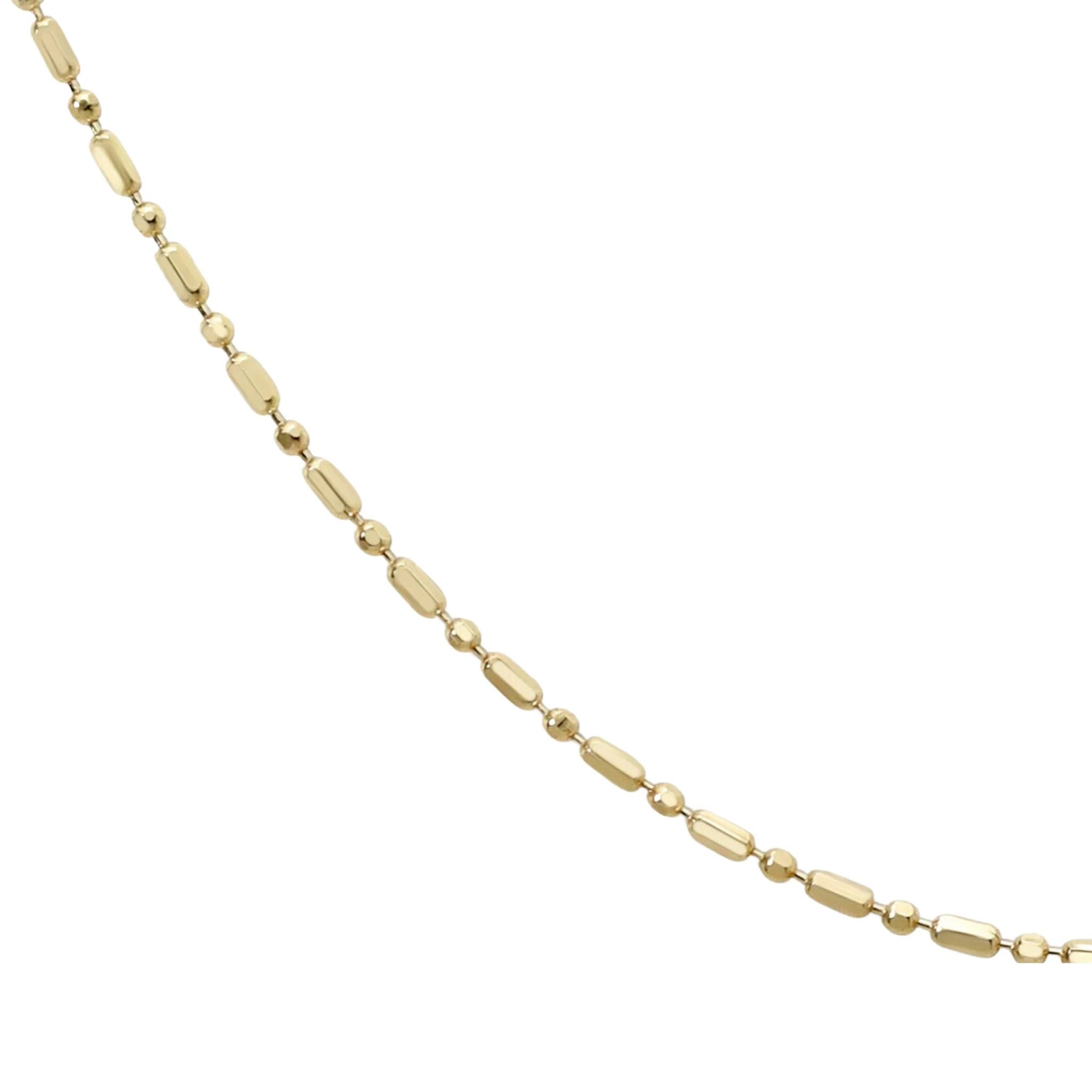 14K Gold &quot;Bella&quot; Elongated Ball Chain - 16&quot; - Peridot Fine Jewelry - Zahava