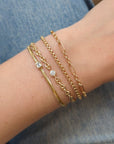 14K Gold Mixed Paperclip and Rolo Chain Bracelet - Peridot Fine Jewelry - Zoe Chicco