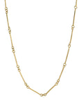 18K Gold Bar Chain Necklace - Peridot Fine Jewelry - Petra Class