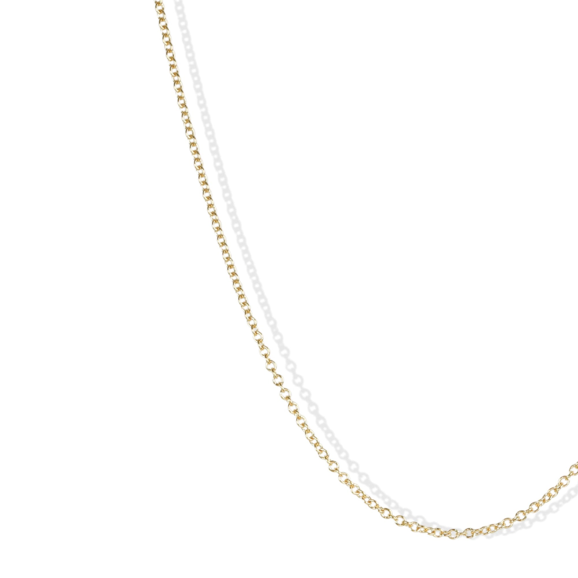 18K Gold Cable Link Chain in 16 - 18" - Peridot Fine Jewelry - Caroline Ellen