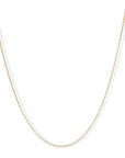 18K Gold Cable Link Chain in 16 - 18" - Peridot Fine Jewelry - Caroline Ellen