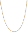 18K Gold Medium Weight Cable Chain in 16" - Peridot Fine Jewelry - Caroline Ellen