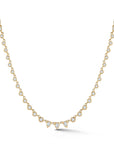 18K Gold Small "Envoy Riviera" Tennis - Style Diamond Necklace - Peridot Fine Jewelry - Jade Trau