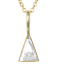 18K Gold Triangle Shaped "Ah" Diamond "Shake" Charm - Peridot Fine Jewelry - Moritz Glik