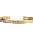 18K Rounded Cuff Bracelet with 14 Star - Set Diamonds - Peridot Fine Jewelry - Caroline Ellen