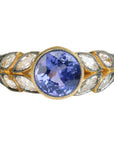 22 Karat Gold Purple Sapphire and Diamond Garland Ring - Peridot Fine Jewelry - Cathy Waterman