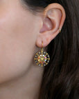 22K Gold & Sapphire "Ferris Wheel" Earrings with Diamond Details - Peridot Fine Jewelry - Cathy Waterman