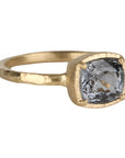 East-West Cushion-Cut Lavender Grey Spinel Ring