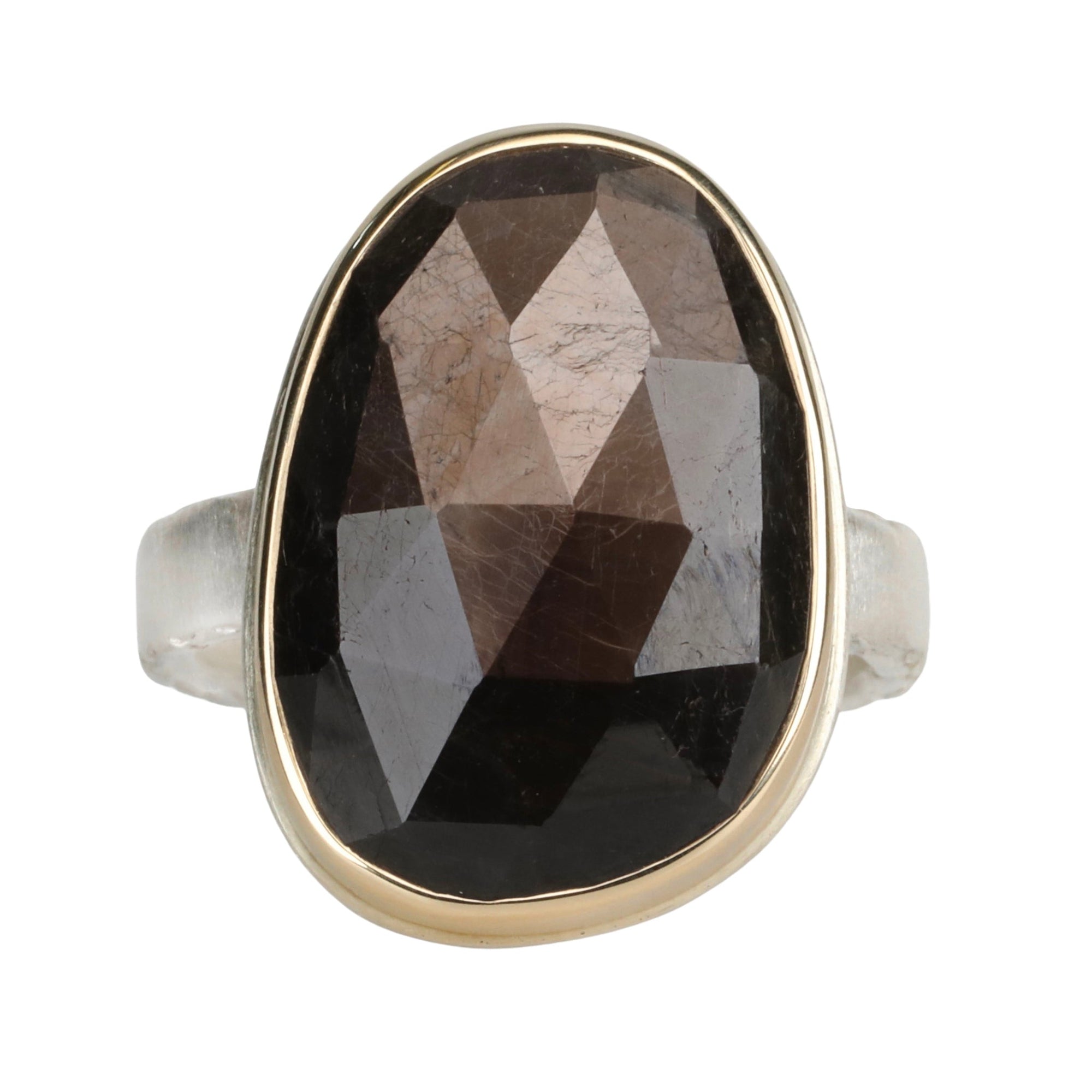 Asymmetrical Brown Sapphire Ring - Peridot Fine Jewelry - Jamie Joseph