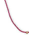 Cabochon Pink Spinel Beaded Necklace with 18K Gold Bead - Peridot Fine Jewelry - Margaret Solow Jewelry