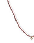 Faceted Garnet Beaded Necklace with 18K Gold Bezel - Set Cognac Diamond - Peridot Fine Jewelry - Margaret Solow Jewelry