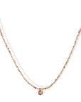 Faceted Moonstone Beaded Necklace with 18K Sapphire Charm - Peridot Fine Jewelry - Margaret Solow Jewelry