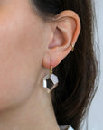 Faceted Rock Crystal "Honeycomb" Drop Earrings - Peridot Fine Jewelry - Rosanne Pugliese