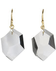 Faceted Rock Crystal "Honeycomb" Drop Earrings - Peridot Fine Jewelry - Rosanne Pugliese