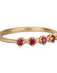 Gold and 5 Prong - Set Ruby Band - Peridot Fine Jewelry - Yasuko Azuma