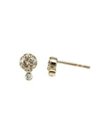 10K Gold Birthstone and Diamond Studs