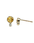 10K Gold Birthstone and Diamond Studs