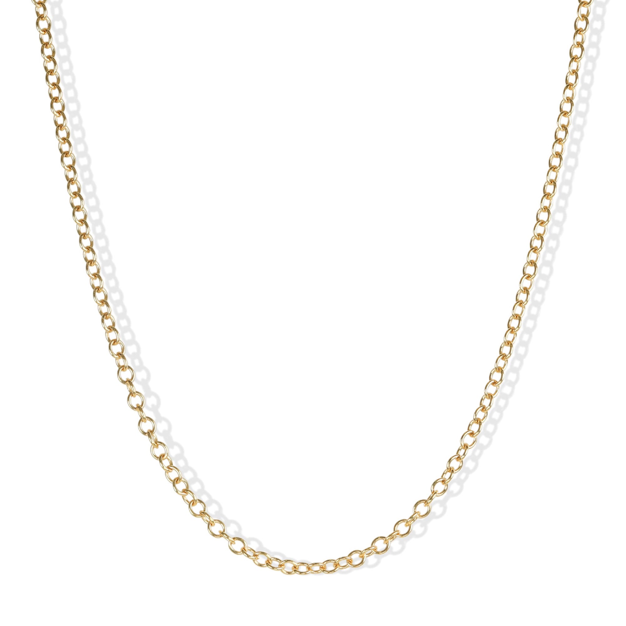 Gold Large "Airy" Cable Chain In 16" - Peridot Fine Jewelry - Caroline Ellen