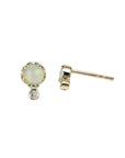 10K Gold Birthstone and Diamond Studs