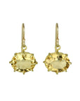 Mini Oval Faceted Citrine Earrings - Peridot Fine Jewelry - Rosanne Pugliese