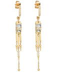 Moonstone and Diamond "Fringe" Earrings - Peridot Fine Jewelry - Celine Daoust