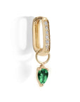 Pear-Shaped Emerald Earring Charm - Peridot Fine Jewelry - Zahava