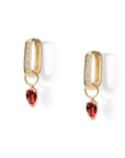 Pear - Shaped Ruby Earring Charms - CHARMS ONLY - Peridot Fine Jewelry - Zahava