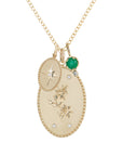 10K Gold Small "Star" Pendant with Diamond Detail - Peridot Fine Jewelry - Zahava