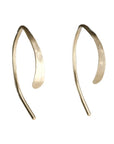 14 Karat Yellow Gold Extra Small Wishbone Hoop Earrings - Peridot Fine Jewelry - Melissa Joy Manning