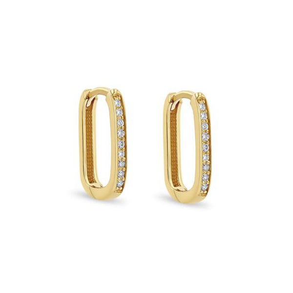 Medium Gold Chunky Hinged Hoop Earrings