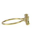 Rosanne Pugliese 18 Karat Yellow Gold Prong-Set Emerald Cut Citrine "Mini Gem" Ring