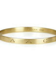 Caroline Ellen 18 Karat Gold Bangle with Ancient Greek Engraving